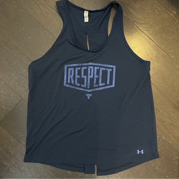 Under Armour Women's The Rock Whisperlight Tie Back Tank Tank size large - Picture 2 of 6